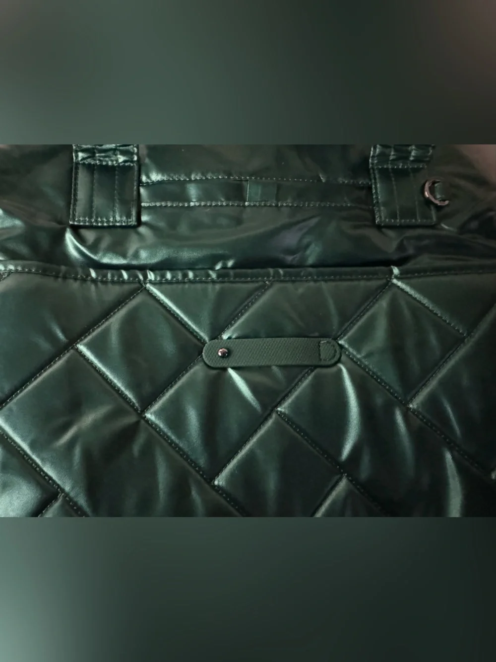 lug Quilted Metallic Emerald Green Backpack